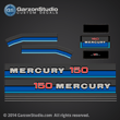 1980 Mercury 150 hp decals decal set 