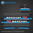 1980 1981 1982 Mercury 70 hp decals decal 70hp 