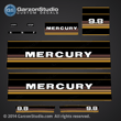 1985 Mercury 9.8 hp decal set
