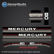 Mercury  hp decals 1986