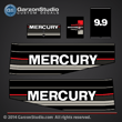 1989 1991 Mercury 9.9 hp decals  decal set merc