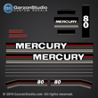 Mercury 80 hp decals 1989