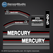 Mercury 275 hp decals 1990 decal set