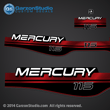 MERCURY 115 hp 1994 1995 1996 1997 1998 1999 823407A00 decal set red