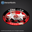 Mercury very-low emission california emission standards red decal sticker