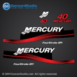 99 00 01 02 03 04 05 06 MERCURY 40 hp fourStroke EFI 37-883592A02 decal set red decals 40hp