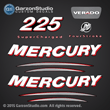 2005 2006 Mercury 225 hp verado four stroke supercharged decal set 225hp decals 4S sticker 895252a05 stickers