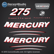 2005 2006 Mercury 275 hp verado four stroke supercharged decal set 275hp decals 4S sticker 895252a05 stickers