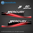 05 06 07 2005 2006 2007 MERCURY 60 hp decal set red decals 60hp