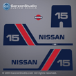 Nissan outboards decals NS15B2 1985 1986 1987 1988 1989 1990 1991 1992 1993 1994 1995 1996 1997 1998 1999 2000 2001 2002 15 hp 15hp
37987-8010 MARK SET NS18C2-BLUE
N7987-8010 MARK SET NS18C2-GRAY
3M4S87801-0 DECAL SET NS18D 
